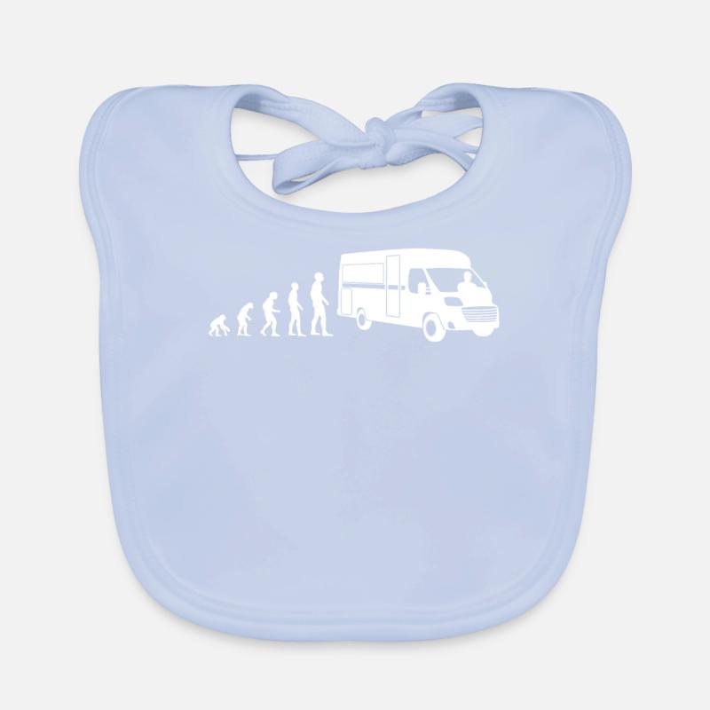 Camping Camper Wohnmobil Van Evolution Geschenk Baby Bio-Lätzchen