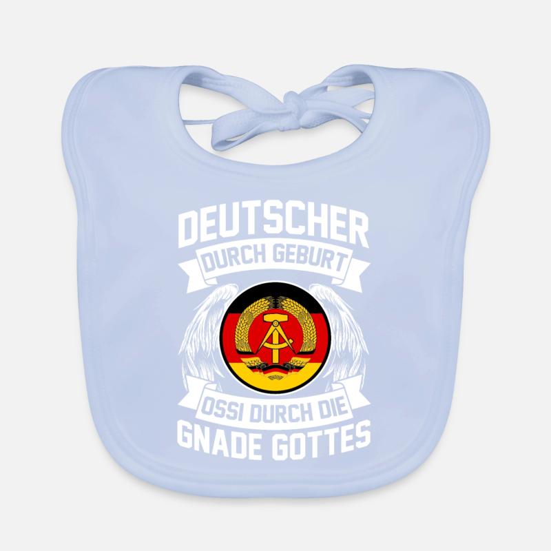 Deutscher durch Geburt Ossi durch die Gnade Gottes Baby Bio-Lätzchen