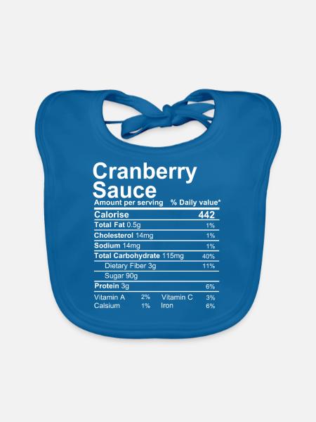 cranberry sauce - Organic Baby Bibs - peacock-blue - Front