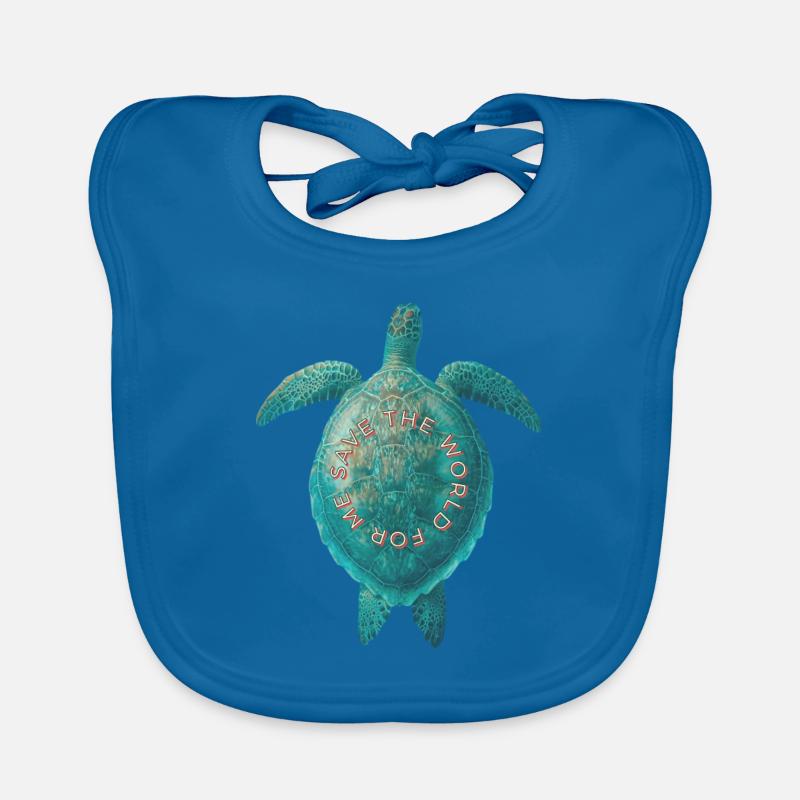 Turtle Climate Human Rights Environment Organic Baby Bibs