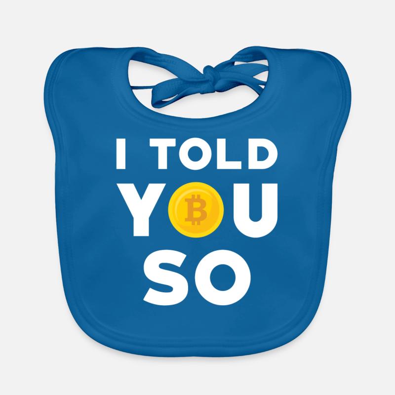 Bitcoin - Bavoir bio Bébé - bleu paon