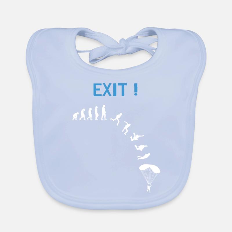 Skydiver Evolution Fallschirmspringer Organic Baby Bibs