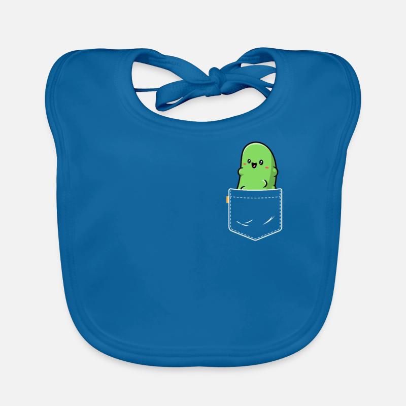 Cornichon de poche Drôle de concombre végétalien Bavoir bio Bébé