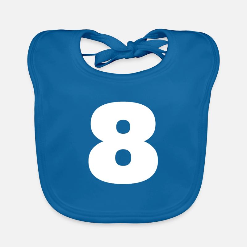 Nummer 8 Großbuchstaben Monogramm Baby Bio-Lätzchen