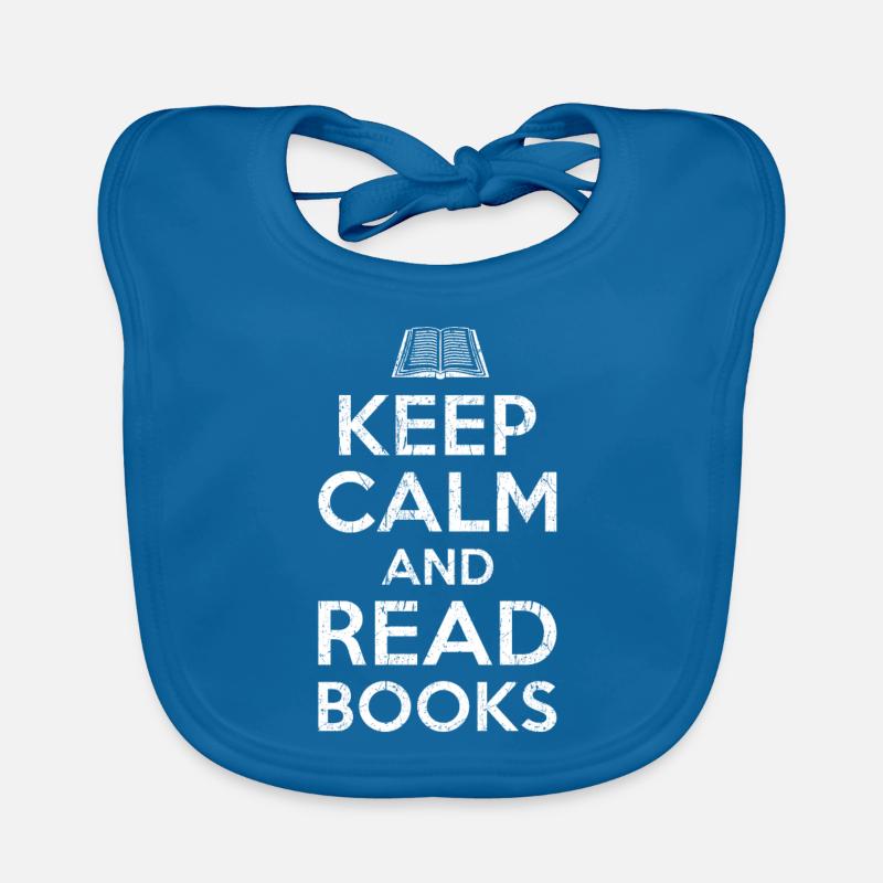 Keep calm read books Bavoir bio Bébé