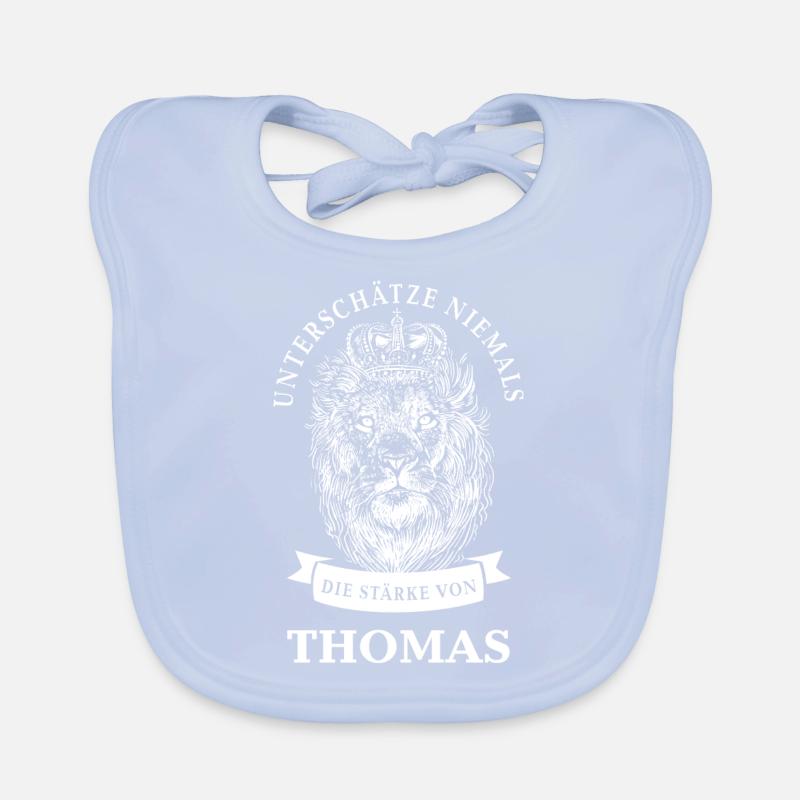 Thomas Geschenk Name Löwe Baby Bio-Lätzchen