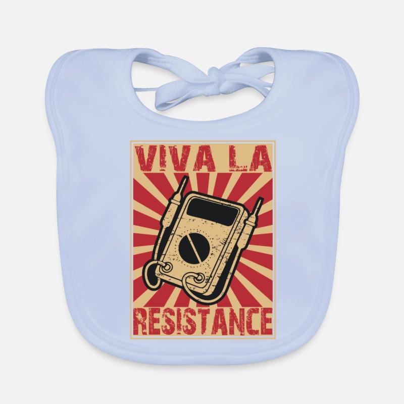 Electronics Multimeter Viva La Resistance Proverbs Organic Baby Bibs