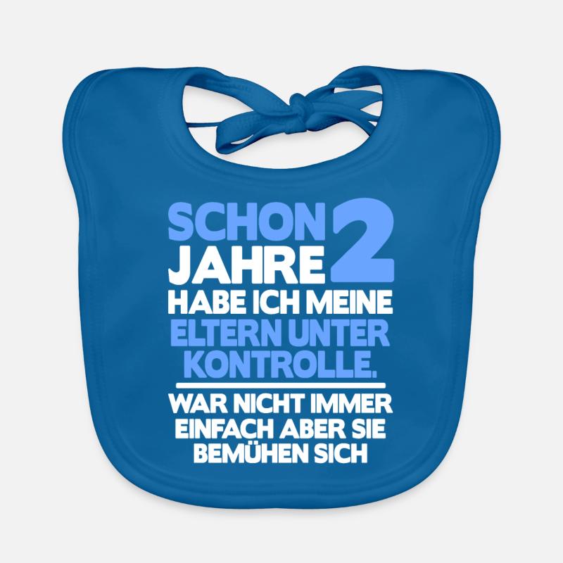 Kinder Junge 2. Geburtstag Geschenk Lustig 2 Jahre Baby Bio-Lätzchen