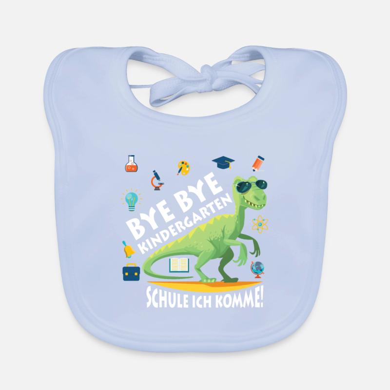 Bye Kindergarten Abschied 1. Klasse Jungs Mädchen Baby Bio-Lätzchen