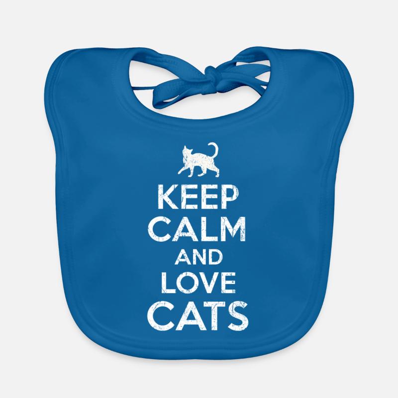 Keep calm chat Bavoir bio Bébé