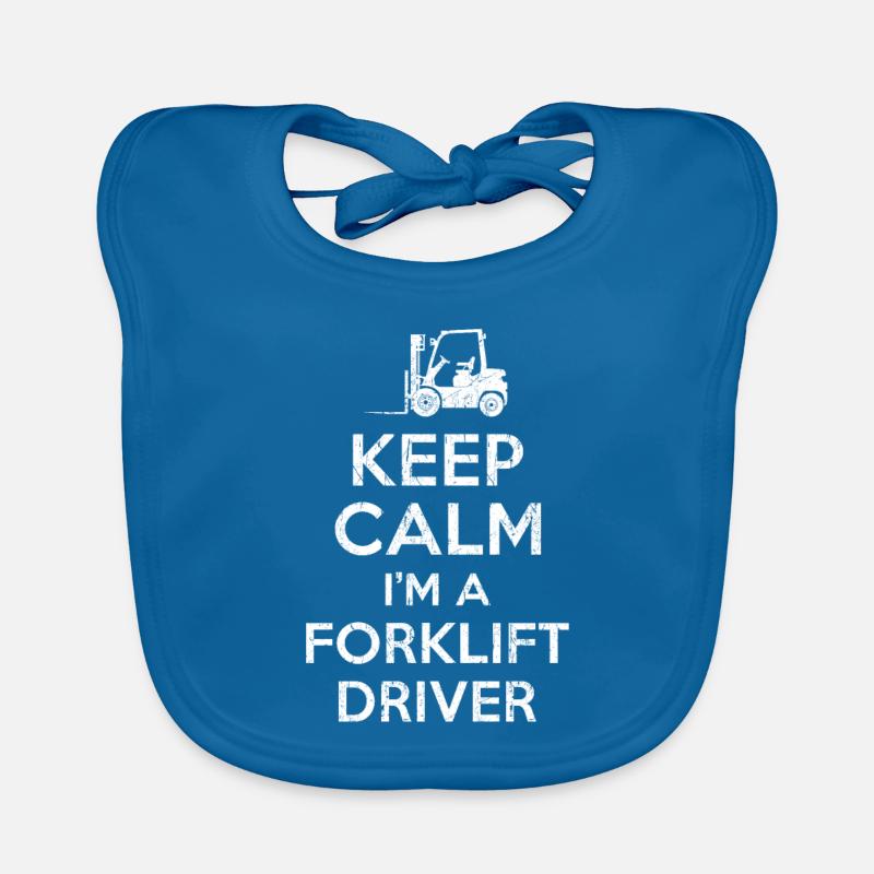 Forklift Driver Keep Calm Bavoir bio Bébé