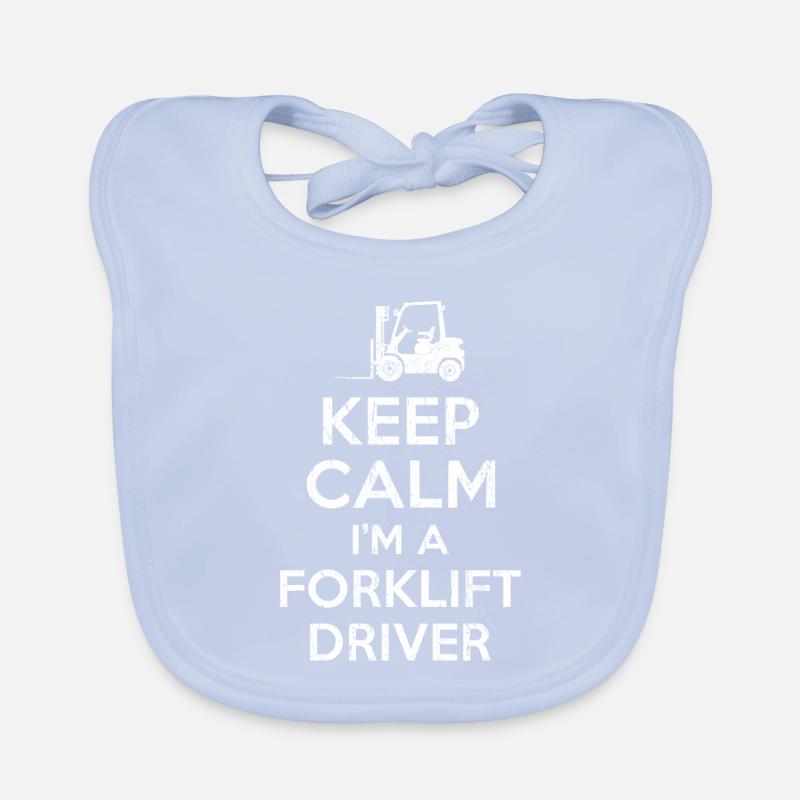Forklift Driver Keep Calm Bavoir bio Bébé