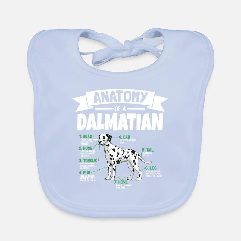 Anatomie von einem Dalmatiner Baby Bio-Lätzchen