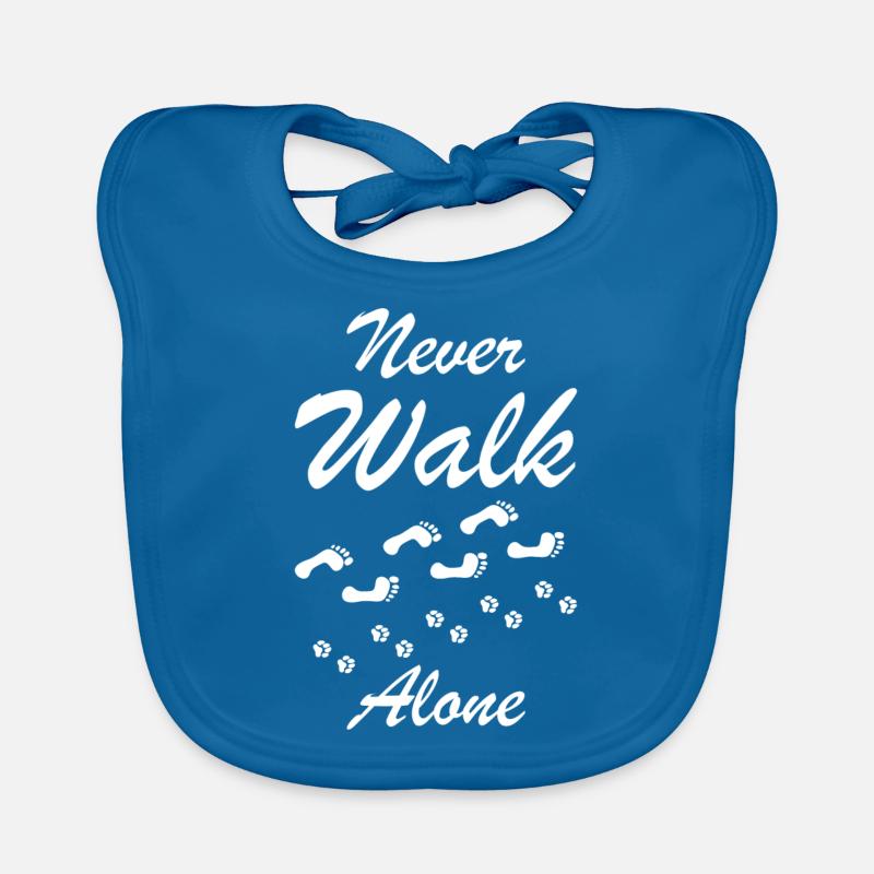 Never walk alone Hunde Geschenk Baby Bio-Lätzchen