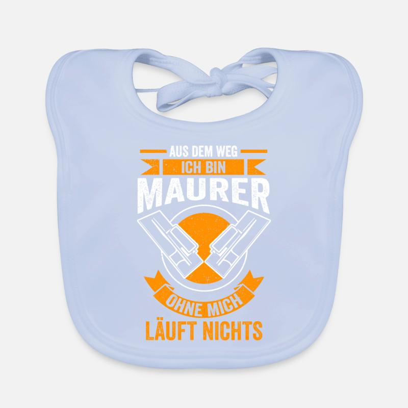 Maurer Baustelle Handwerker Baby Bio-Lätzchen