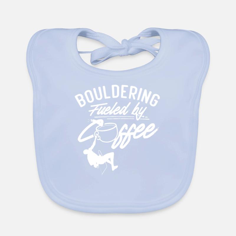 Bouldern Angetrieben durch Kaffee Boulderer Baby Bio-Lätzchen