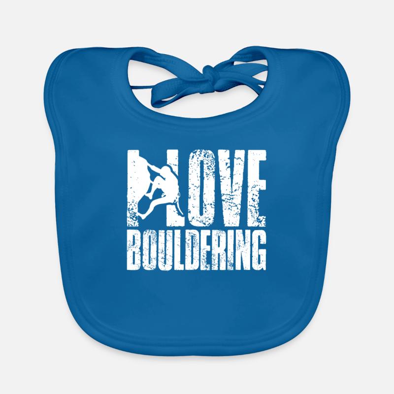 Ich Liebe Bouldern Boulderer Bouldering Klettern Baby Bio-Lätzchen