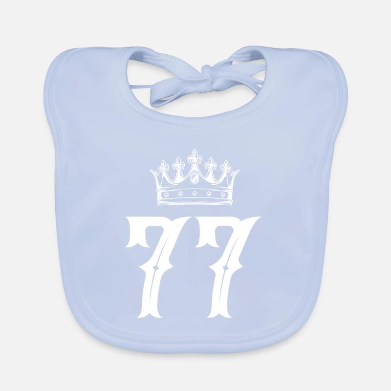77 Zahl Krone Baby Bio-Lätzchen