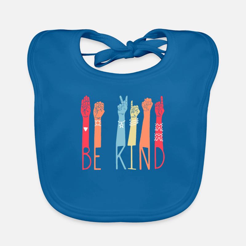 Main levée BE KIND main levée ASL interprète Bavoir bio Bébé