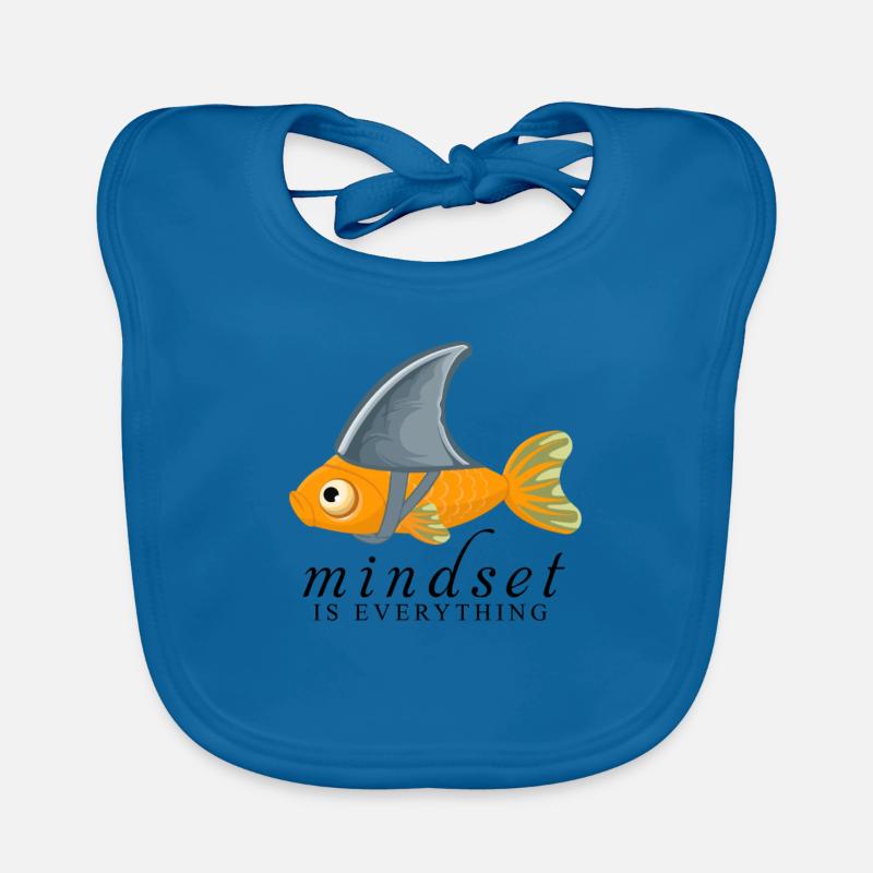 Mindset Is Everything Poisson rouge avec nageoire de requin Bavoir bio Bébé