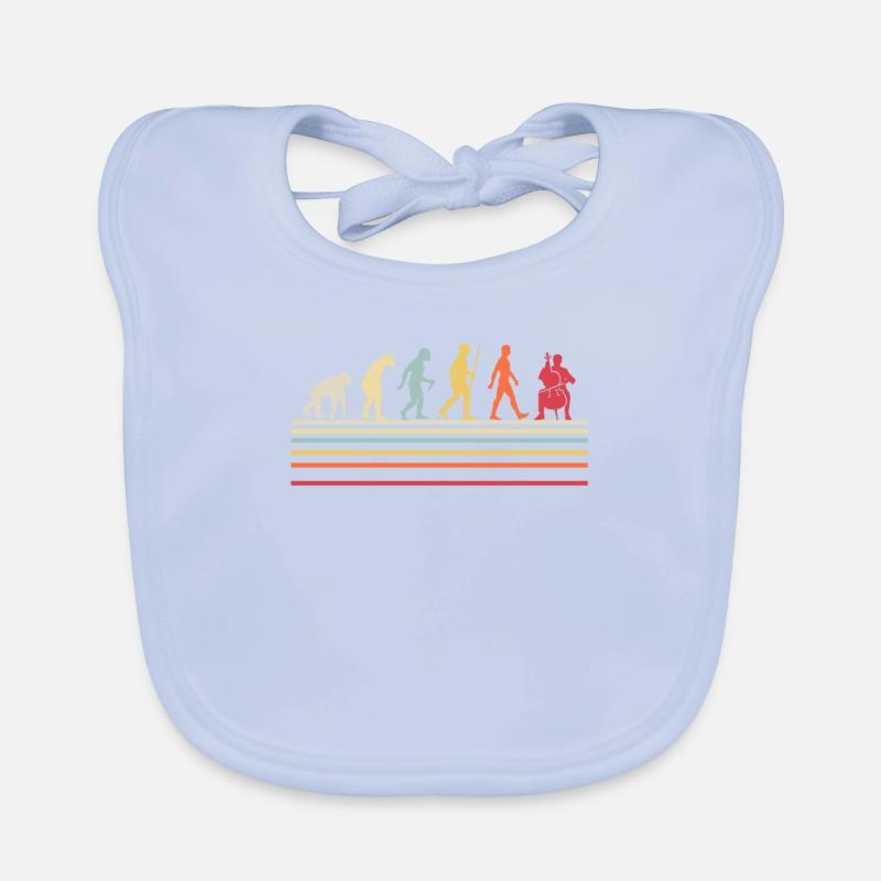 Rétro Evolution violoncelle musicien musique violoncelle Bavoir bio Bébé