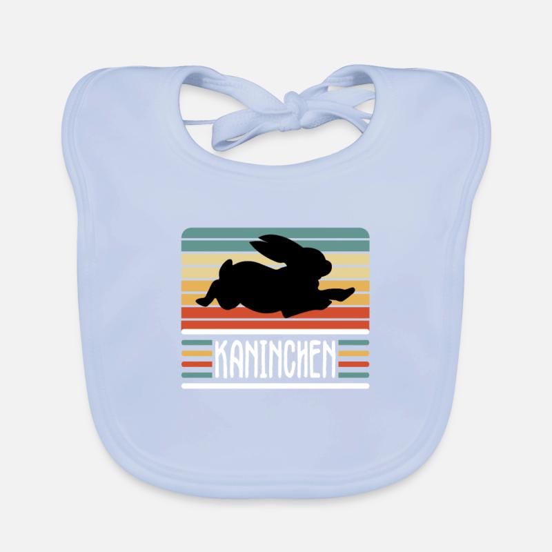 Rabbit Retro Rabbit Rabbit Lover Hasi Organic Baby Bibs