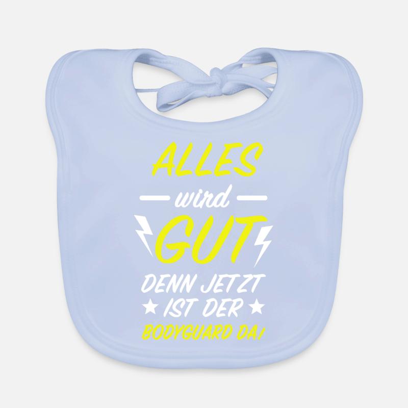 Bodyguard Alles Wird Gut Türsteher Security Spruch Baby Bio-Lätzchen