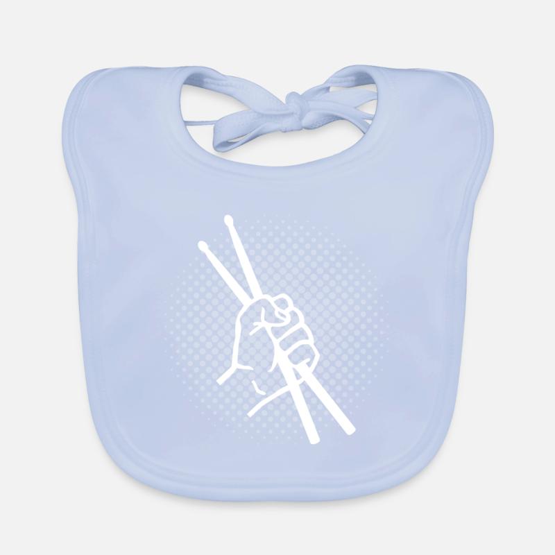 Drummer Drummer Drummer Sticks idea Organic Baby Bibs