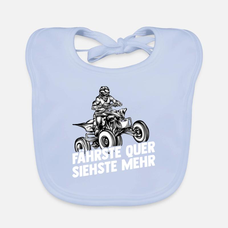 Fährste Quer Siehste Mehr | Quad Baby Bio-Lätzchen