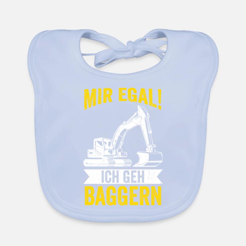 Baggern Baggerfahrer Tiefbauer Bagger Baby Bio-Lätzchen