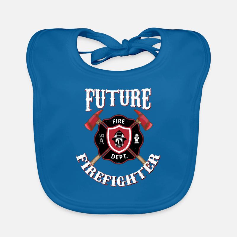 Future Firefighter Firefighter Fire Brigade Fire Organic Baby Bibs