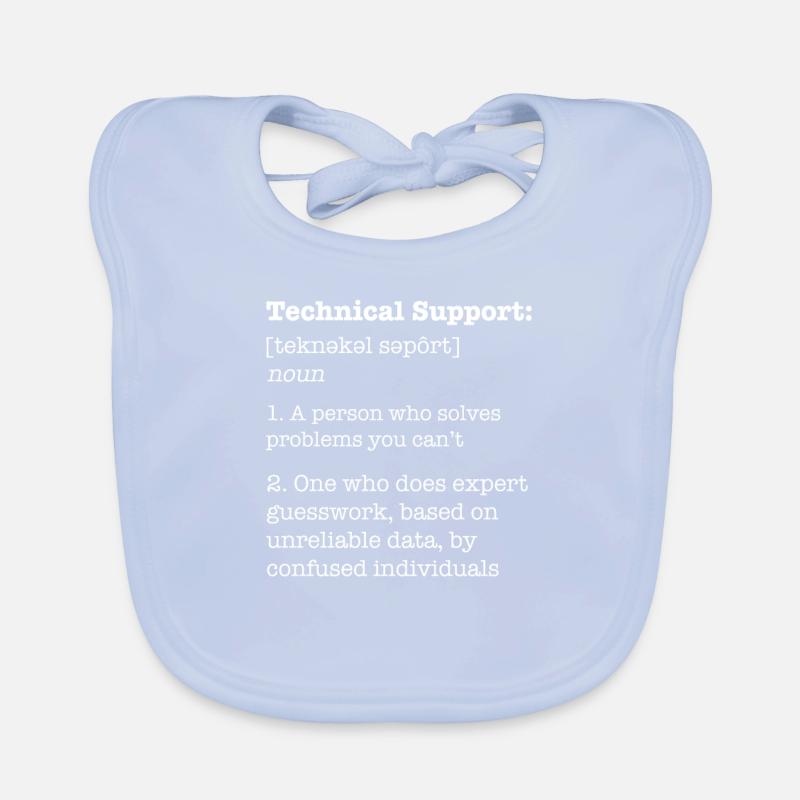 Technischer Support / Funny Definition IT Baby Bio-Lätzchen