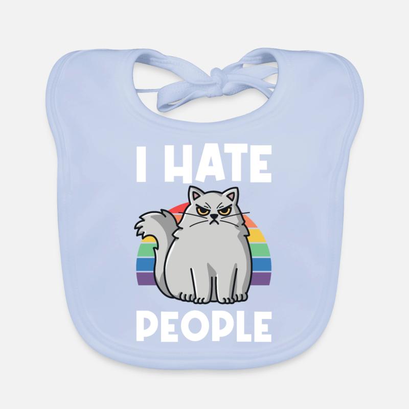 I Hat People Rainbow I Hate People Hate valentine Baby Bio-Lätzchen