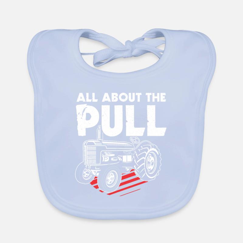 Traktor Pulling Trecker Trekker Bauer Landwirt Baby Bio-Lätzchen