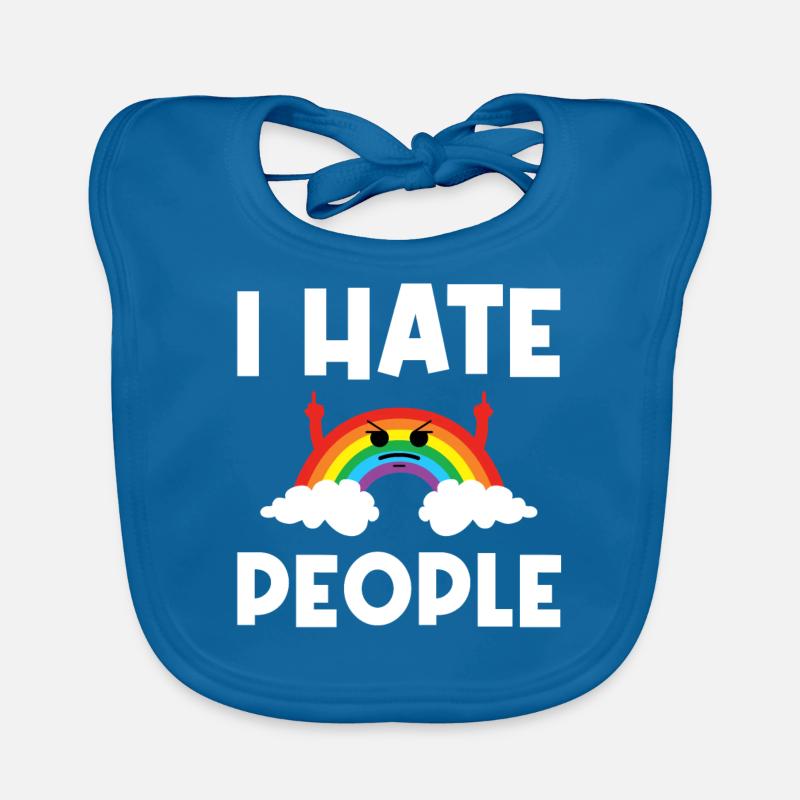 I Hat People Rainbow I Hate People Hate valentine Baby Bio-Lätzchen