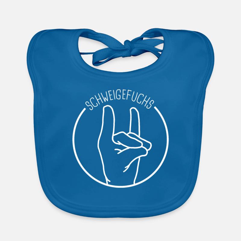 Schweigefuchs Leisefuchs Geschenkidee Geschenk Baby Bio-Lätzchen