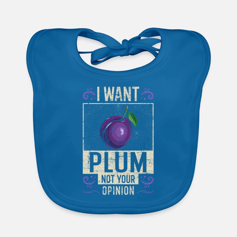 Plum saying funny Organic Baby Bibs