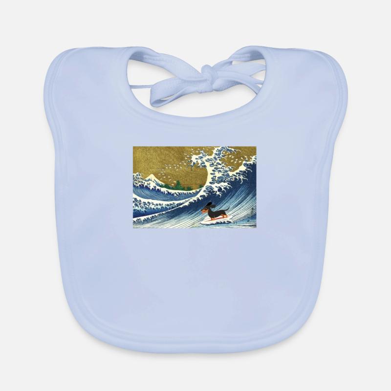 Black Dachshund Organic Baby Bibs