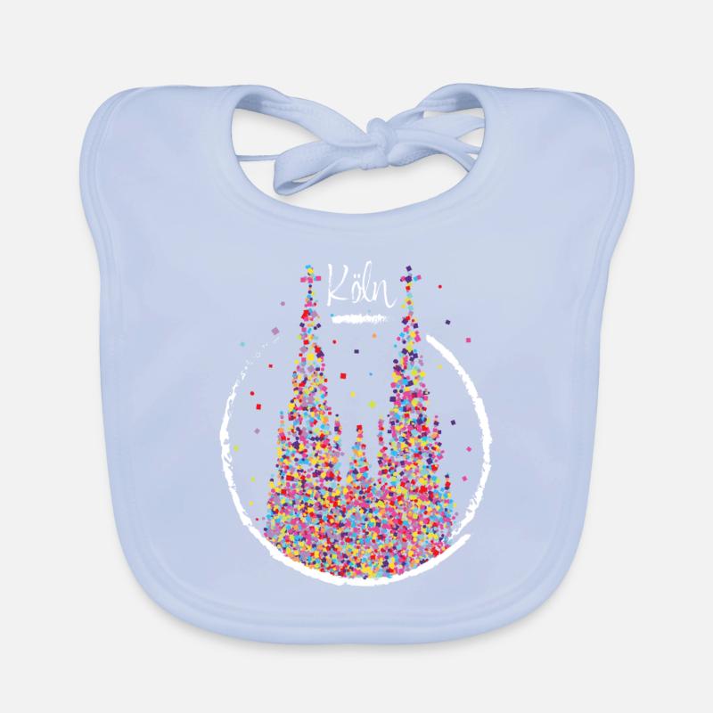 Cathédrale de Cologne Carnaval Carnaval Confetti Cadeau Bavoir bio Bébé