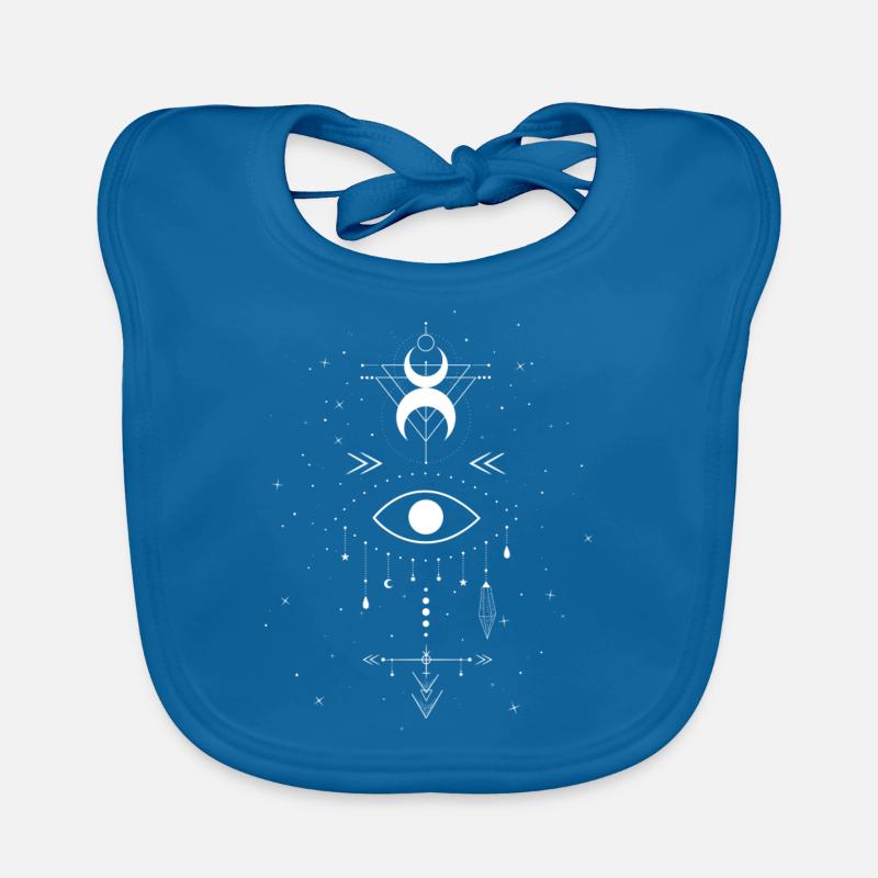Boho eye white Organic Baby Bibs