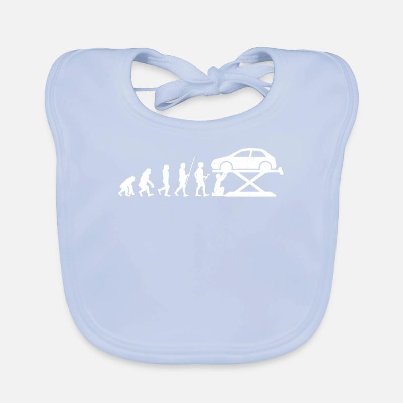 Car mechanic Evoulution Organic Baby Bibs
