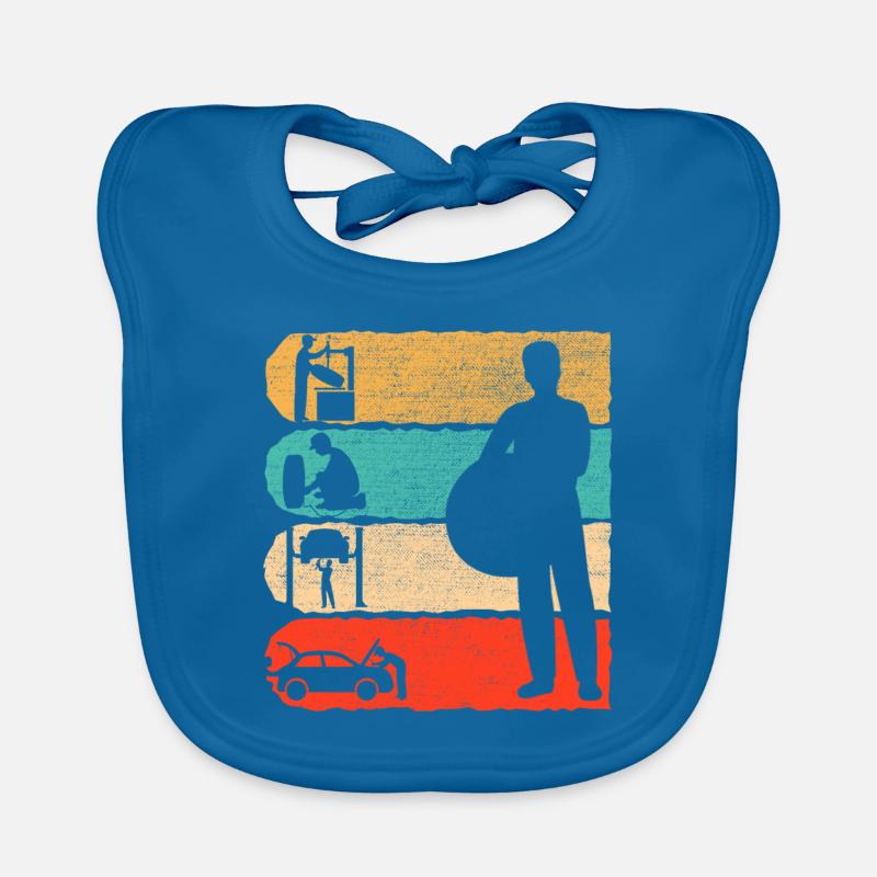 Mécanicien automobile Retro Gift Bavoir bio Bébé