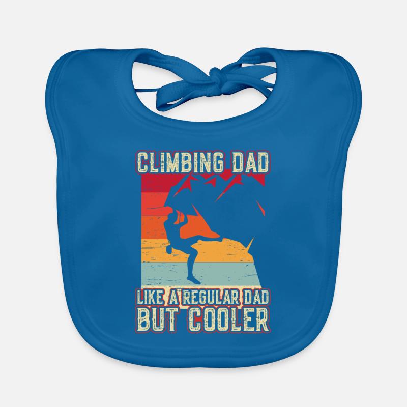 Escalade Alpiniste Bloc - Bavoir bio Bébé - bleu paon