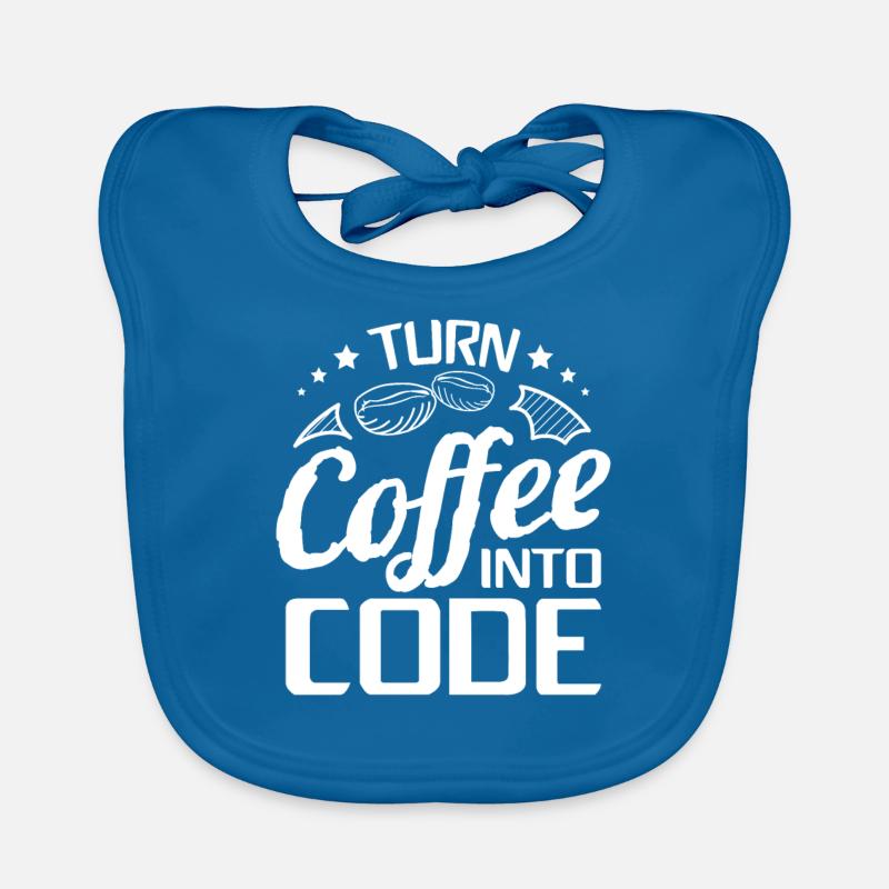 I Turn Coffee Into Code - Programmer Software Baby Bio-Lätzchen