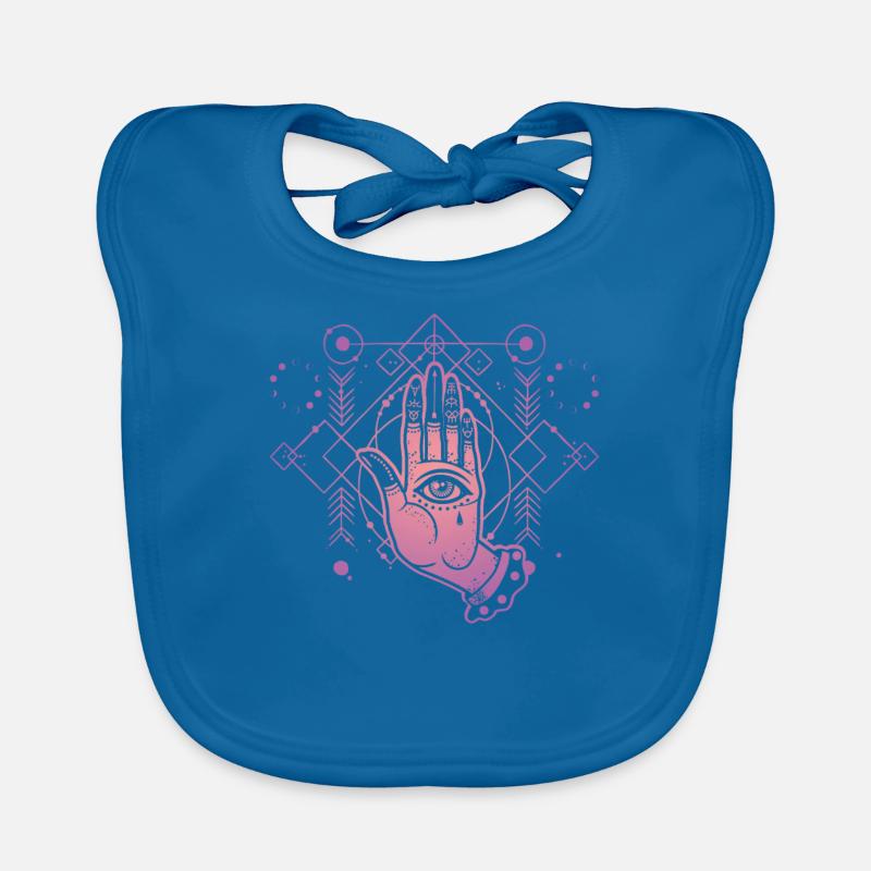 Hand Tarot sacred geometry Organic Baby Bibs