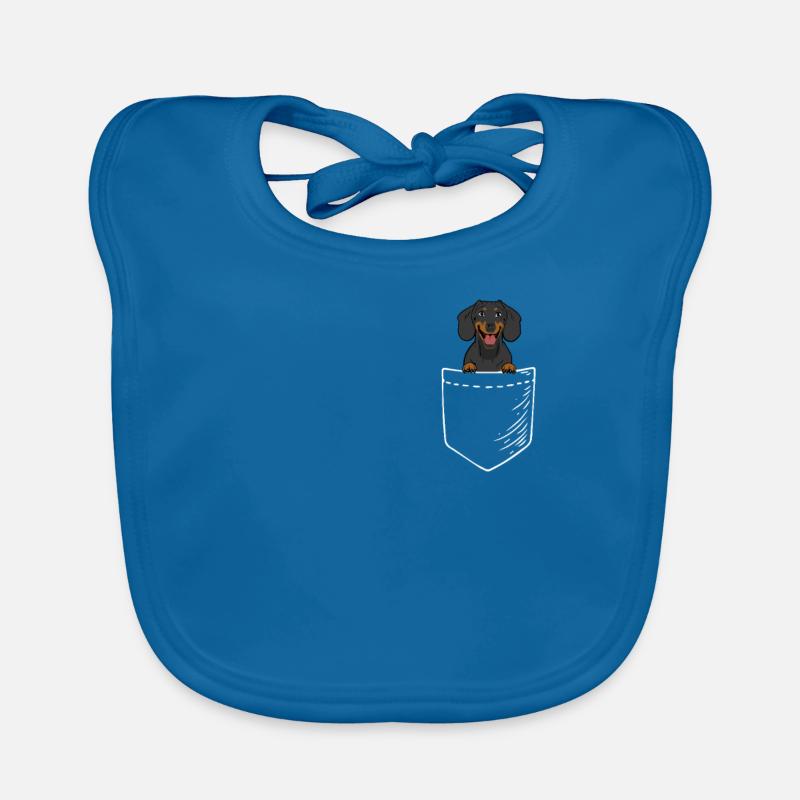 Black Dachshund Organic Baby Bibs
