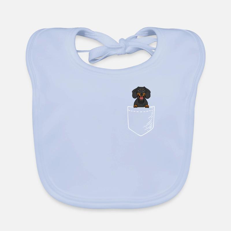 Schwarzer Dackel Baby Bio-Lätzchen