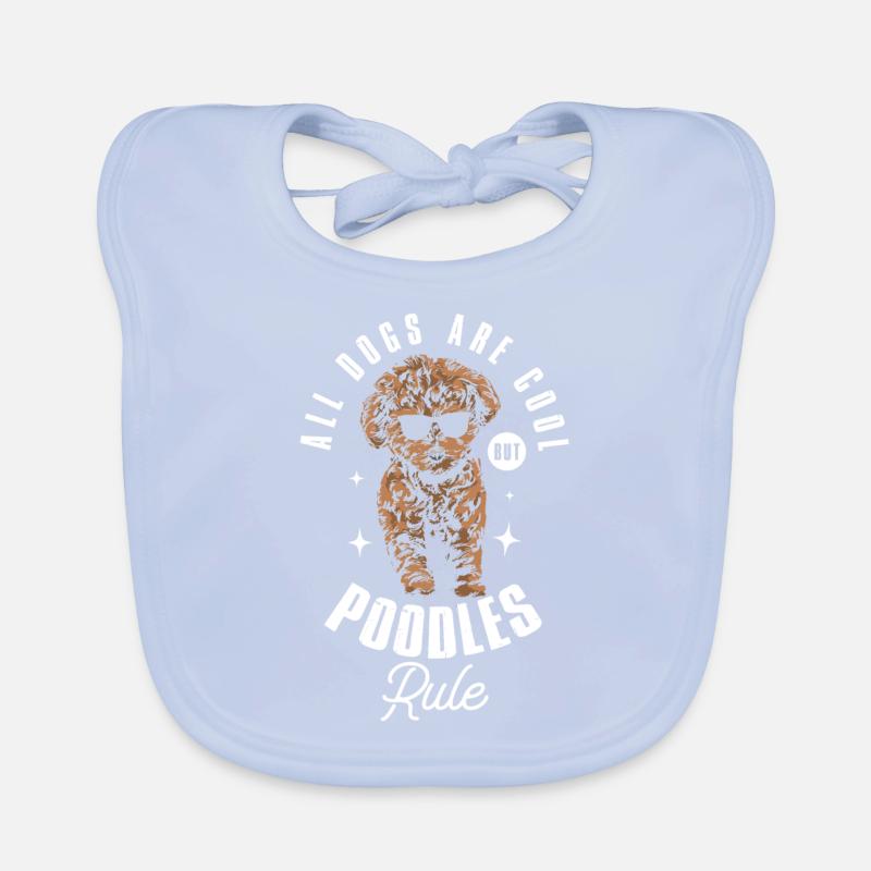 Poodle Design for a Poodle Lovers Organic Baby Bibs