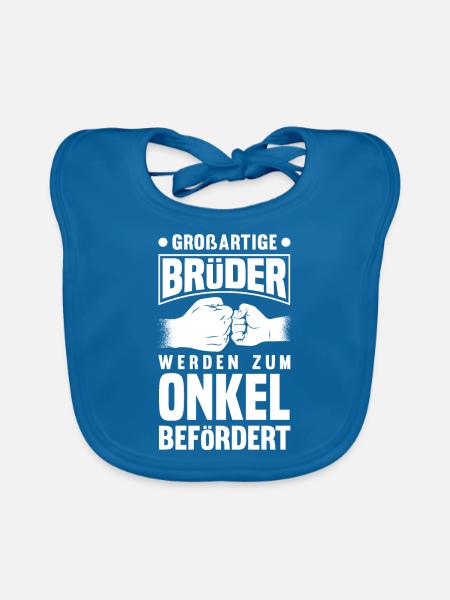 Onkel - Baby Bio-Lätzchen - Pfauenblau