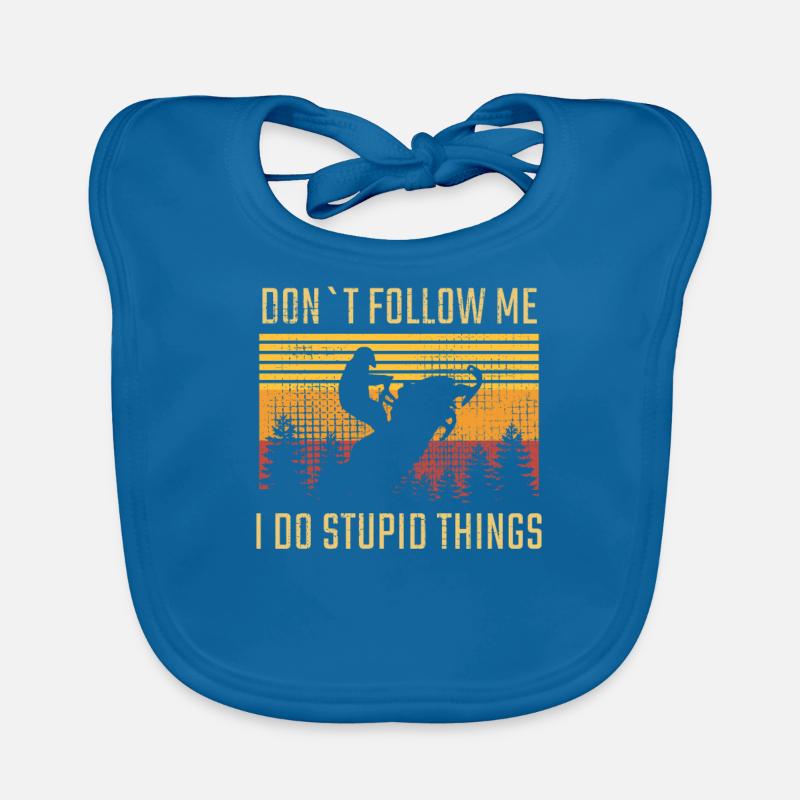 Snowmobiling Snowmobile Organic Baby Bibs